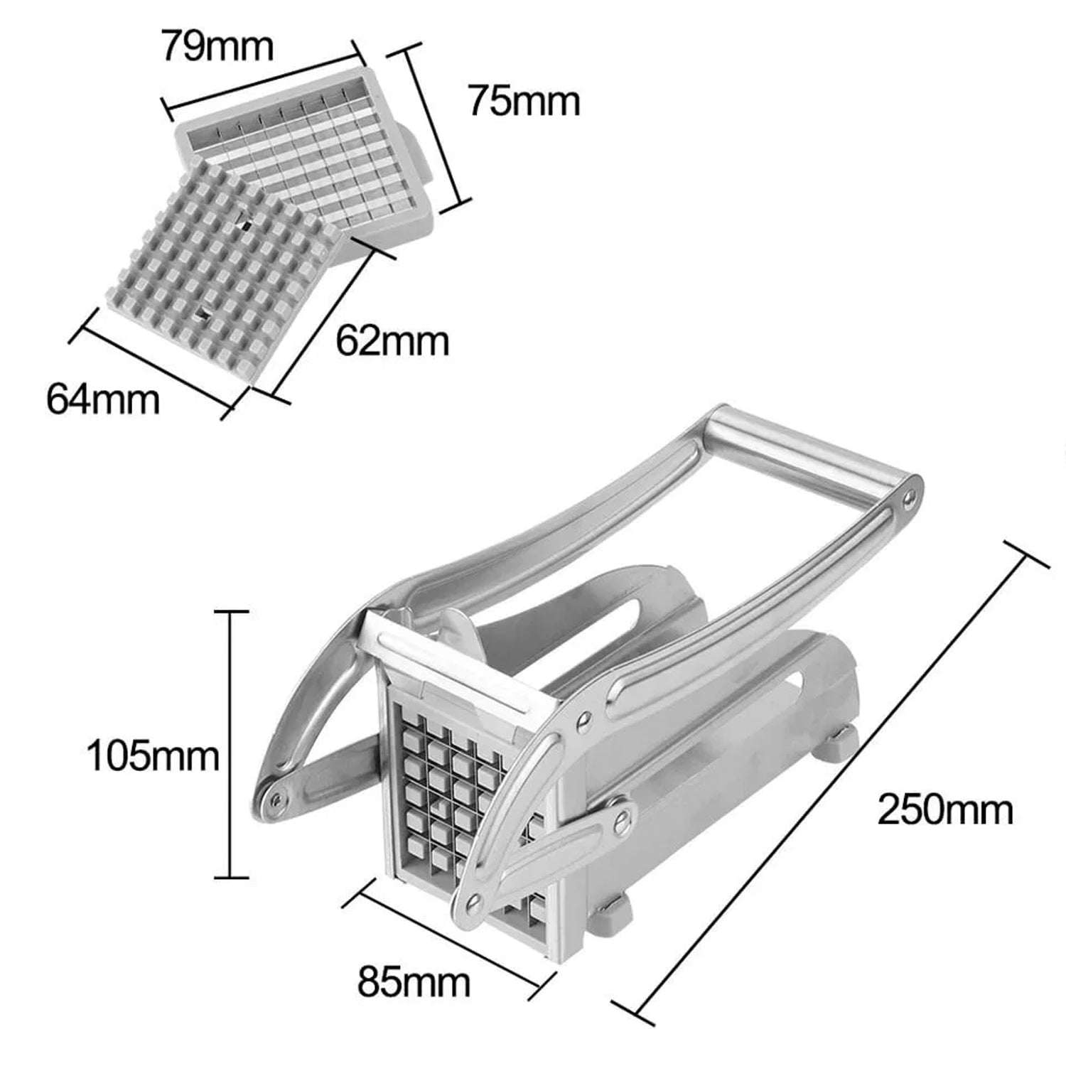 French Fries & Potato Chips Cutter Machine with Blade French Fries & Potato Chips Cutter Machine with Blade